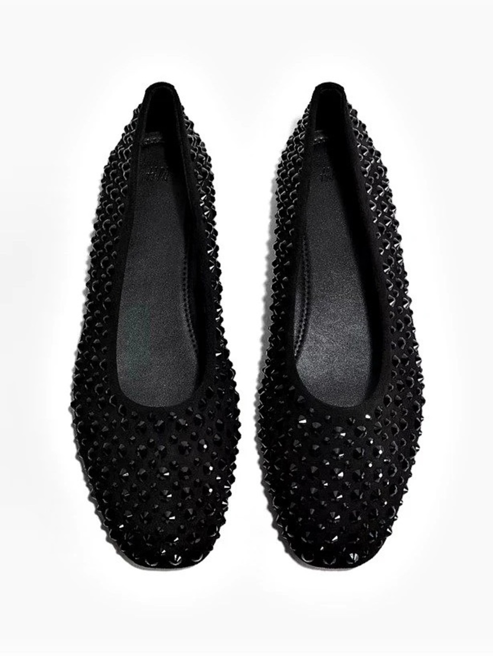 NWT H&M Savoir Studded Flat Black size 10